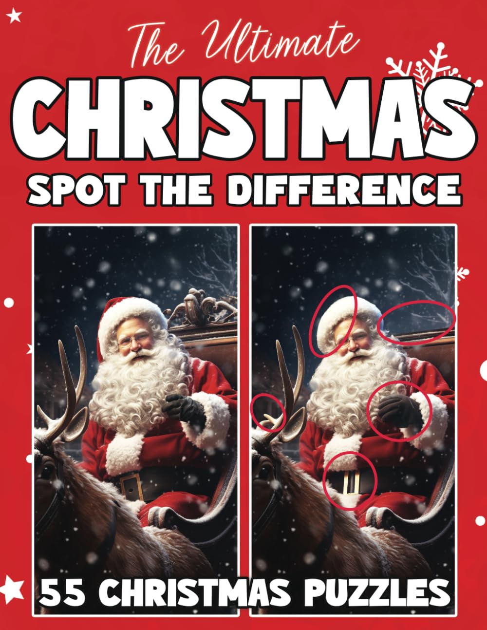 ler totalmente The Ultimate Christmas Spot the Difference Book for Adults: Large Print Christmas Puzzle Book with 55 Spot The Differences (Spot the Difference for Adults: Large Print Picture Puzzles in Full Color)