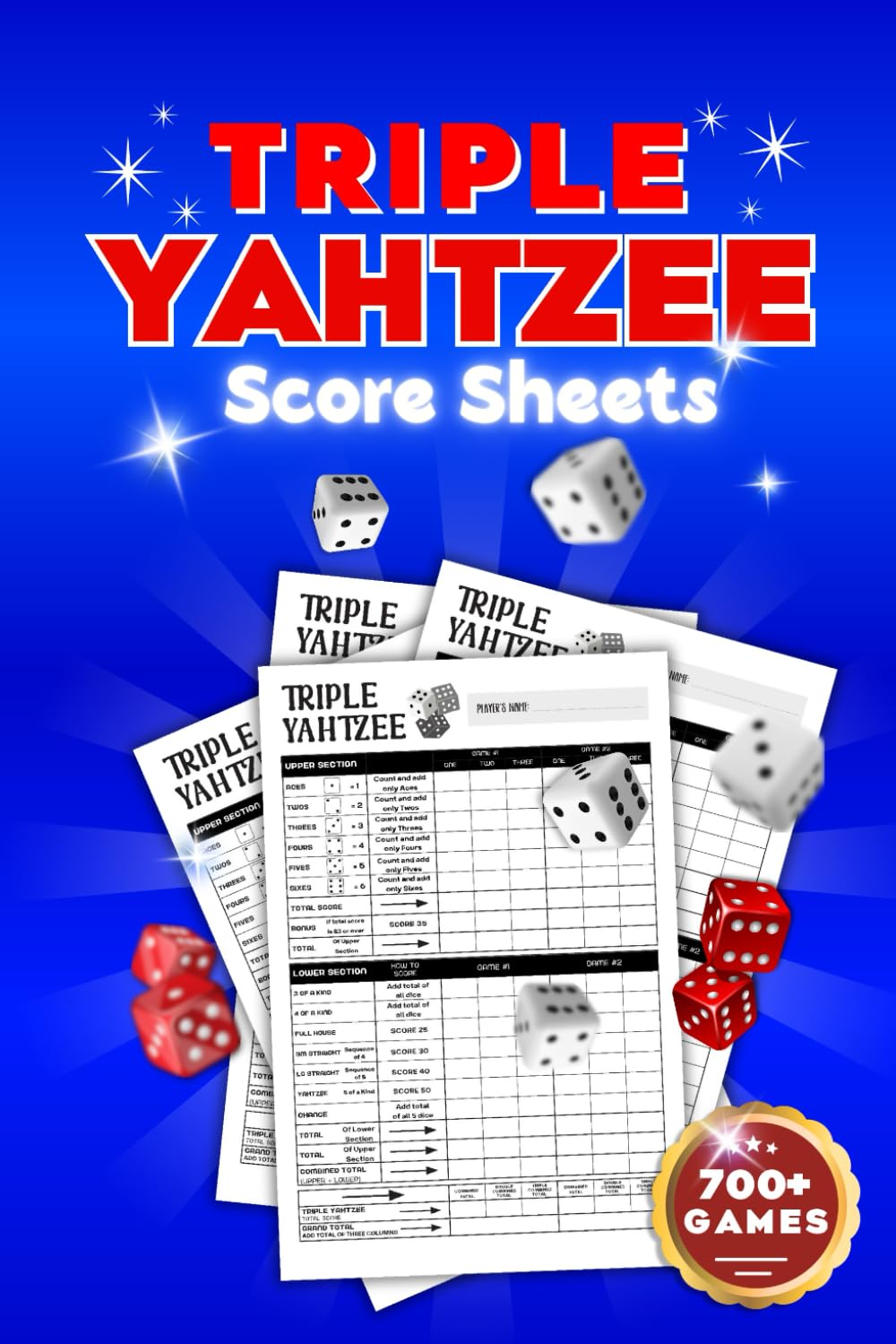 Triple Yahtzee Score Sheets: 6"x9” Format with 120 Pages for Simple, On-the-Go Scoring | Score More Than 700 Games with Ease baixar o livro de graça
