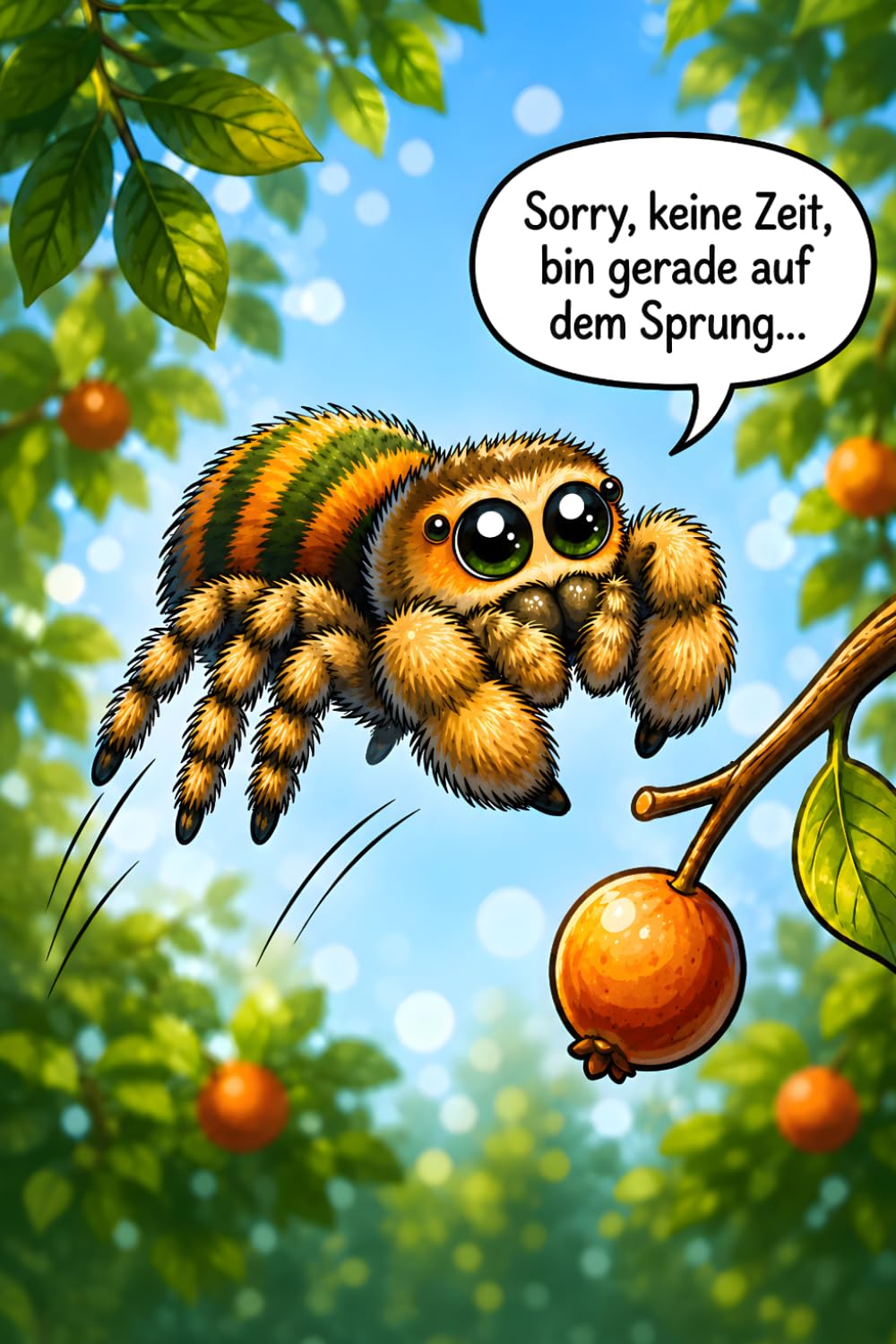 capítulo por capítulo baixar Auf dem Sprung: Niedliches Springspinnen-Notizbuch mit karierten Seiten – Humorvolles Schreibheft für Notizen, Ideen, Skizzen und Berechnungen (German Edition)
