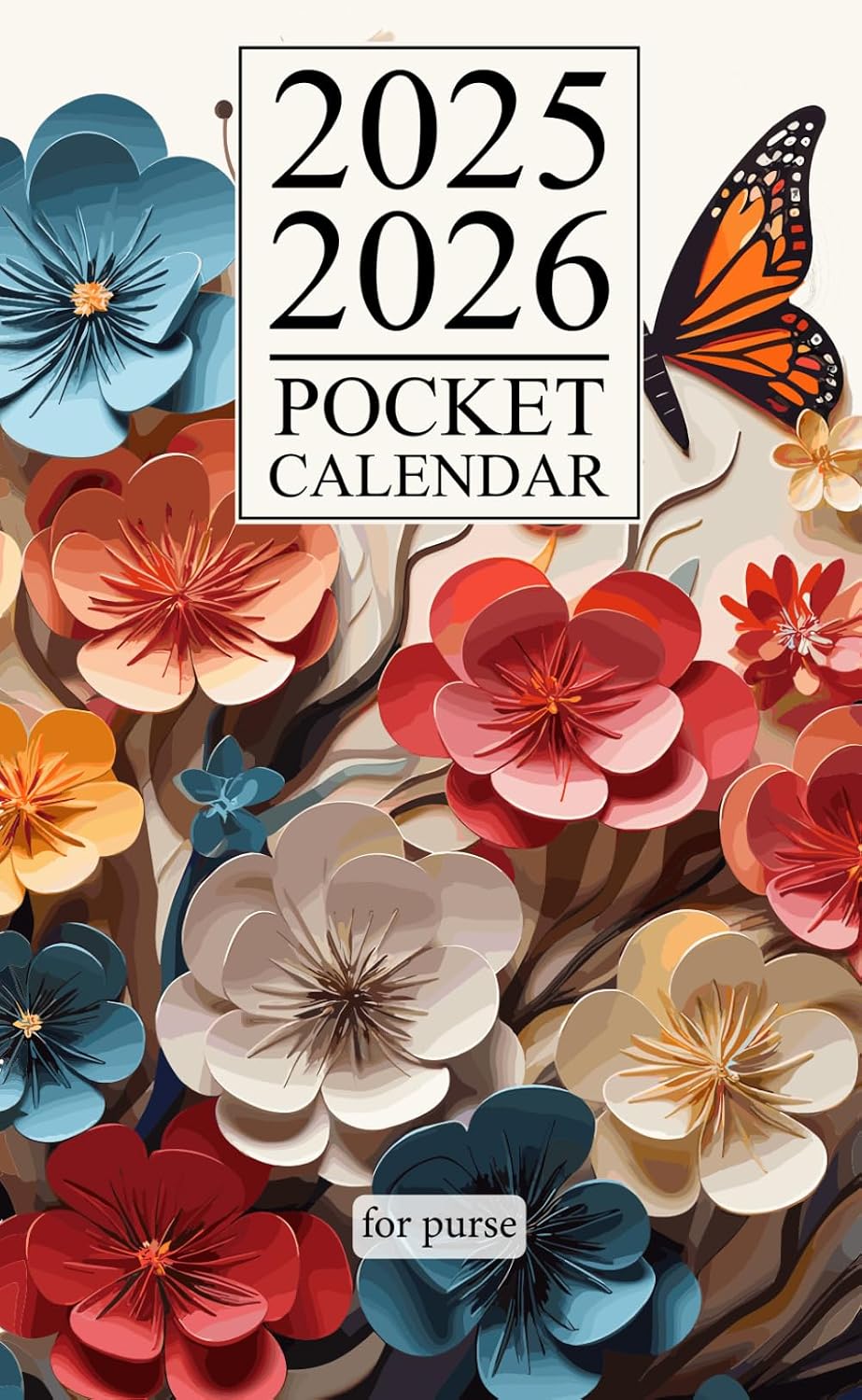 Pocket Calendar 2025-2026 for Purse: Small 2-Year Monthly planner from January 2025 to December 2026-Floral Cover baixar livro de graça