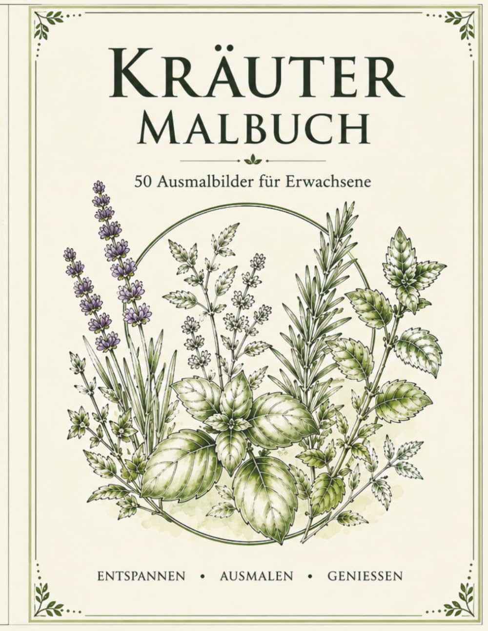 capítulo por capítulo baixar Kräuter Malbuch für Erwachsene: 50 wunderschöne Kräuter zum Ausmalen – Entspannung, Kreativität und botanische Illustrationen für Erwachsene (German Edition)