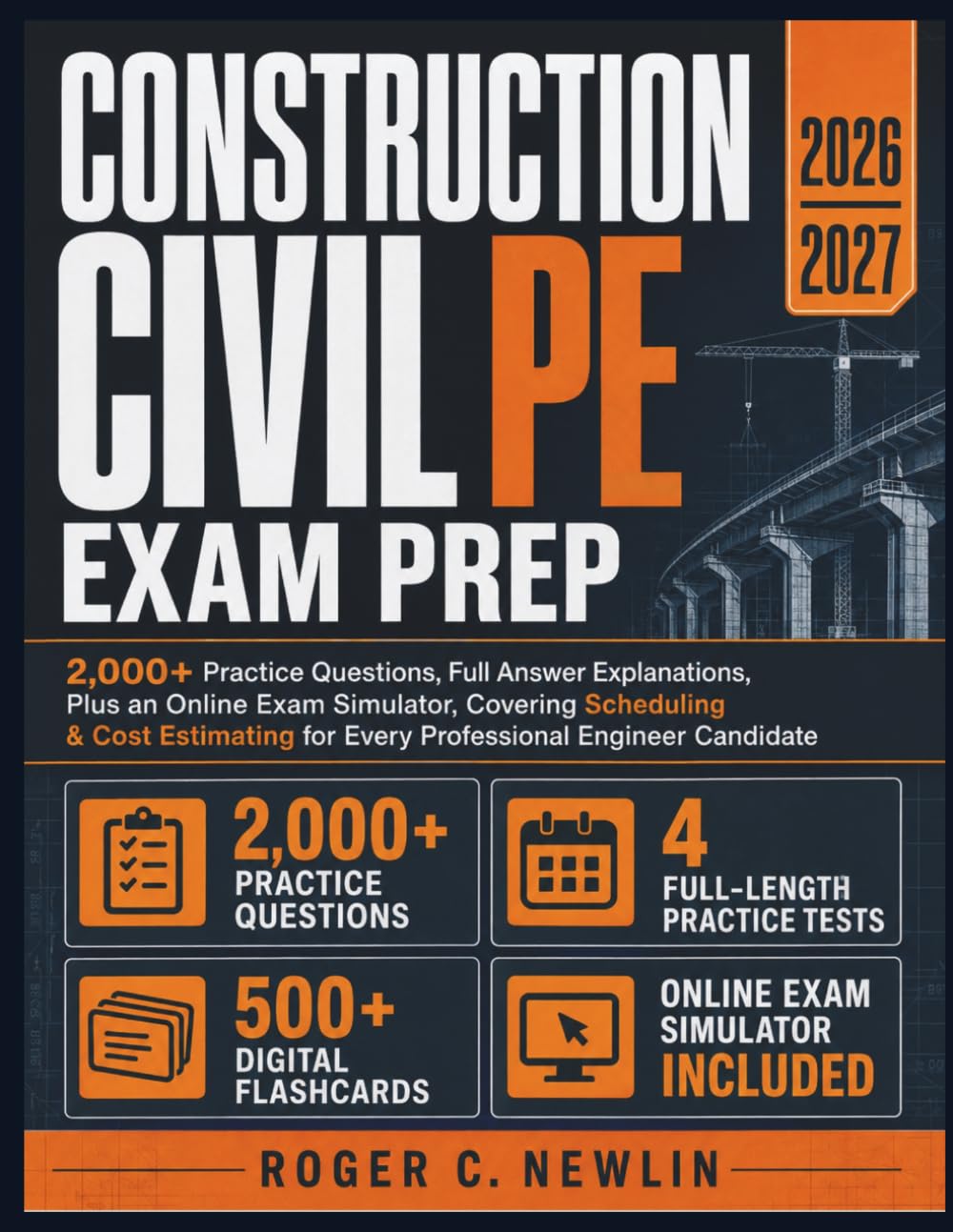 ler totalmente Construction Civil PE Exam Prep: 2,000+ Practice Questions, Full Answer Explanations, Plus an Online Exam Simulator, Covering Scheduling & Cost Estimating for Every Professional Engineer Candidate