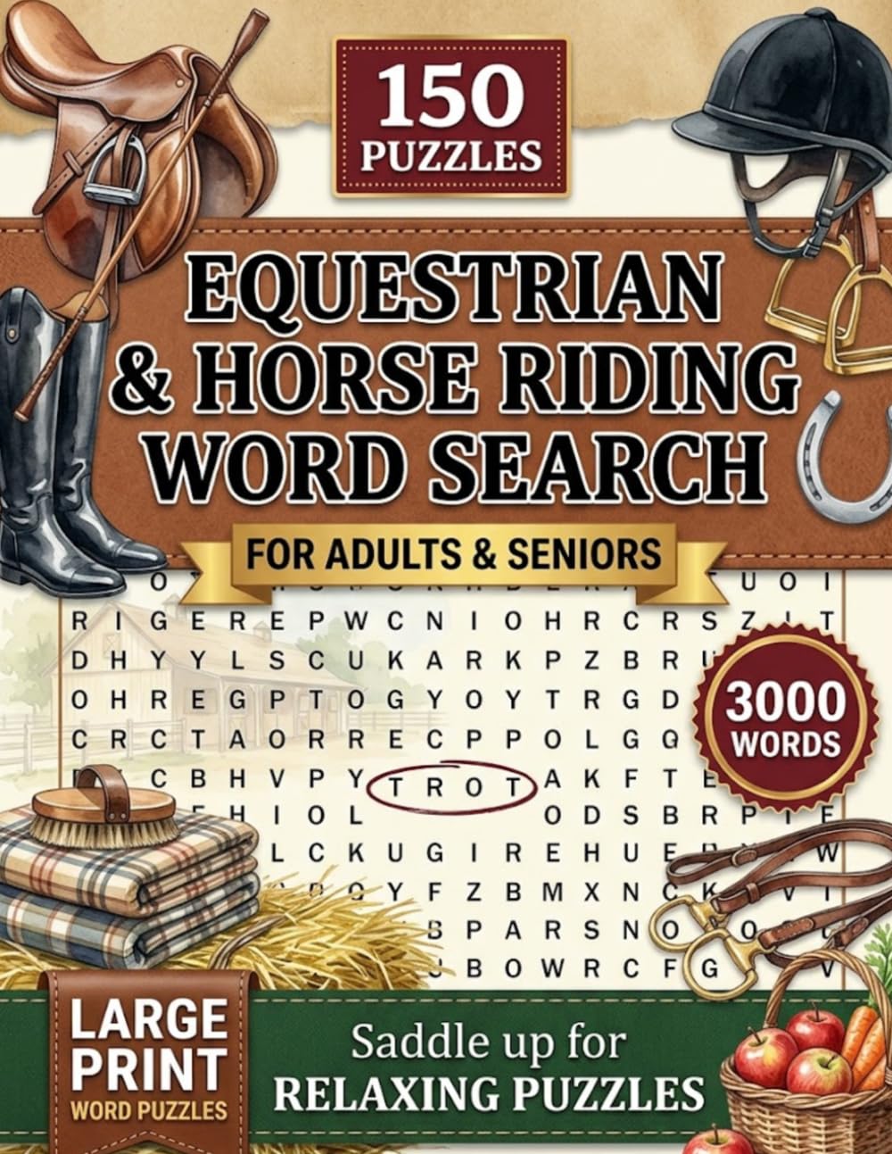 Equestrian & Horse Riding Word Search Puzzle Book: Saddle Up & Solve — 150 Large-Print Equestrian Puzzles, 3,000 Words & Full Solutions baixar o livro de graça
