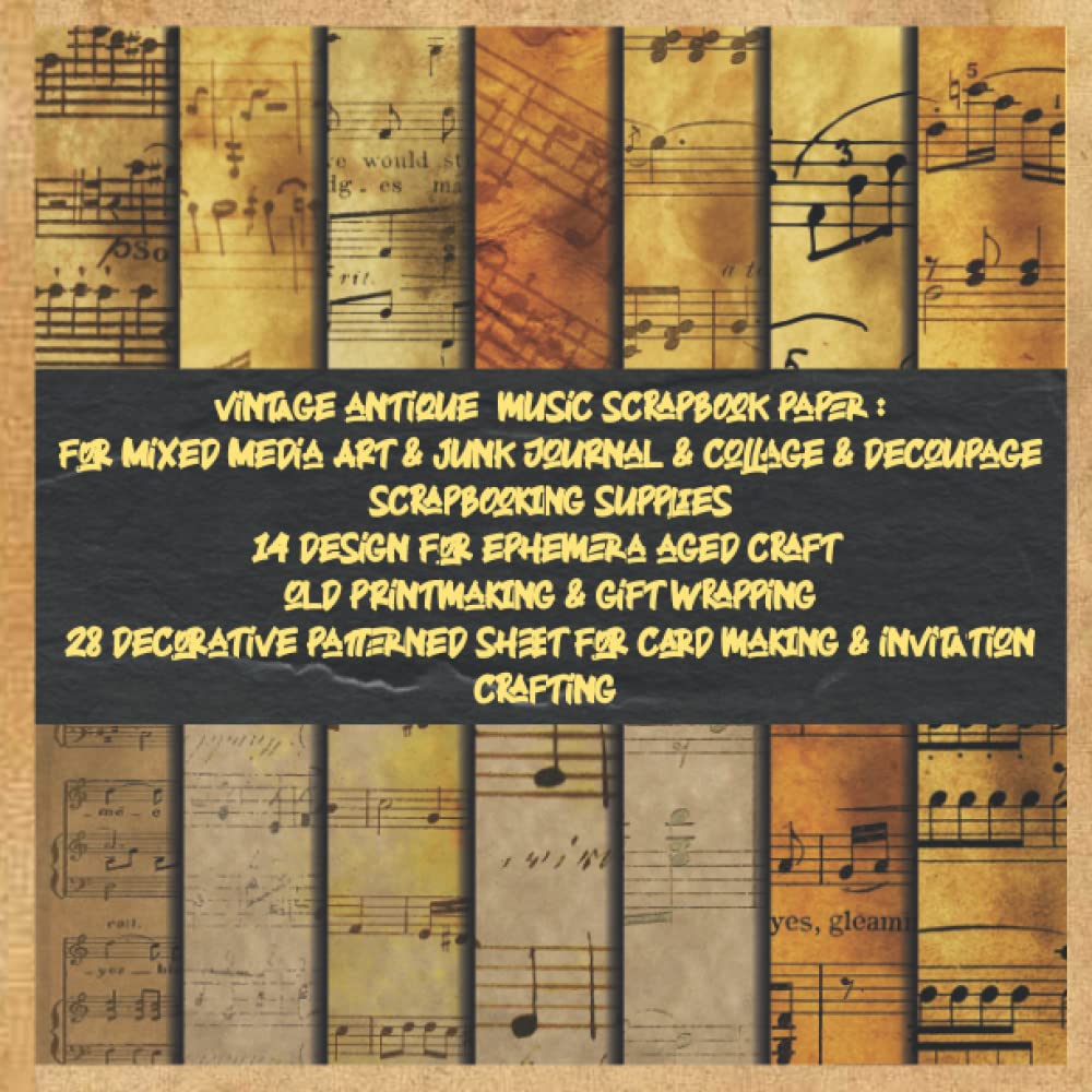 capítulo por capítulo baixar vintage antique music scrapbook paper: for decoupage & collage scrapbooking supplies Mixed Media Art & junk Journal 14 design for decoration party... sheet for card making & invitation crafting
