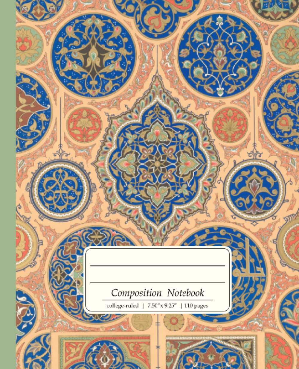 Composition Notebook College Ruled: 110 Page Book with an Index & featuring a Intricate Vintage Arabian Illustration baixar o livro de graça