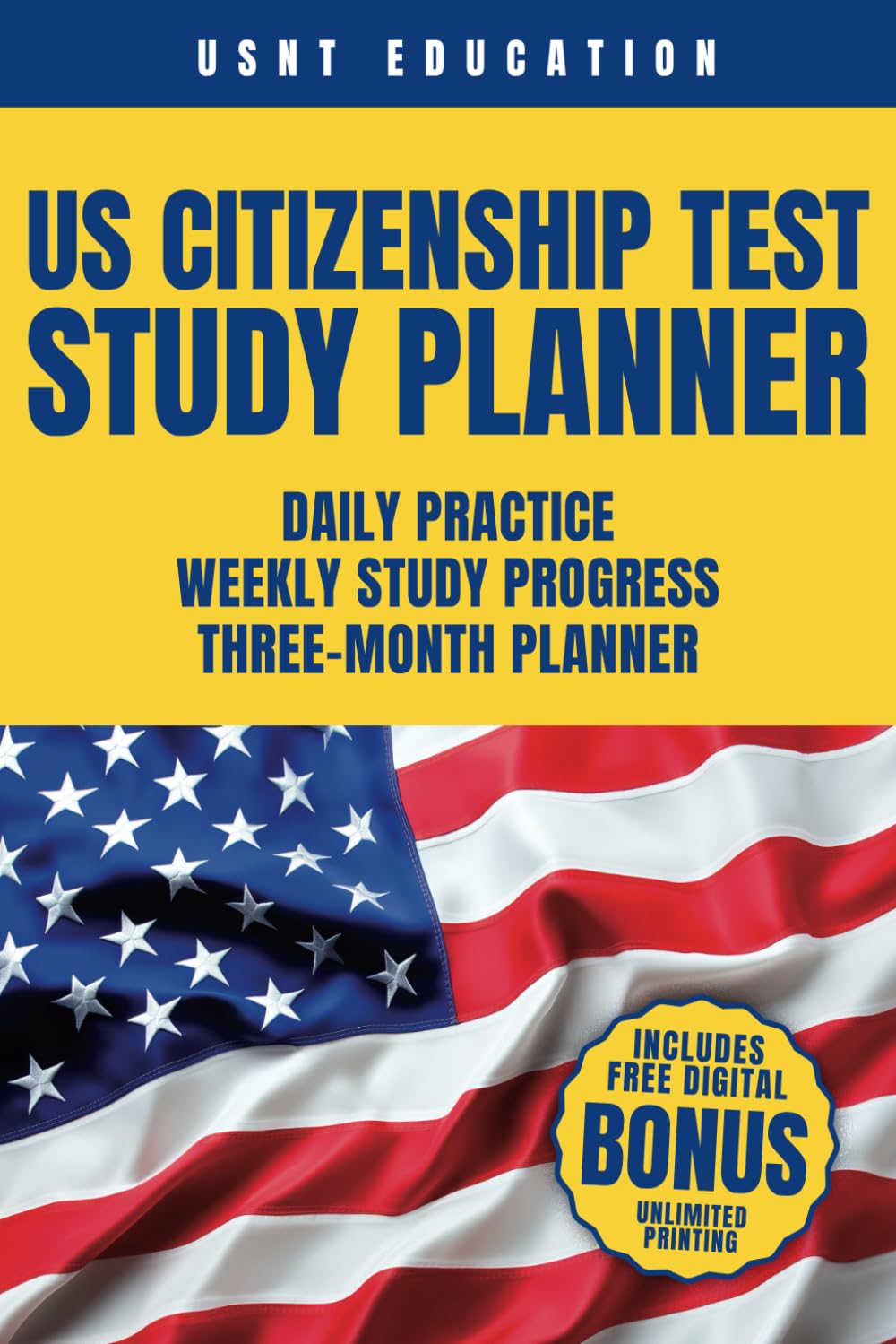 US Citizenship Test Study Planner: Three-Month Notebook for the United States Naturalization Exam, A Weekly Organizer for Daily Practice and Study Progress (American Citizenship Study Guide) baixar o livro de graça