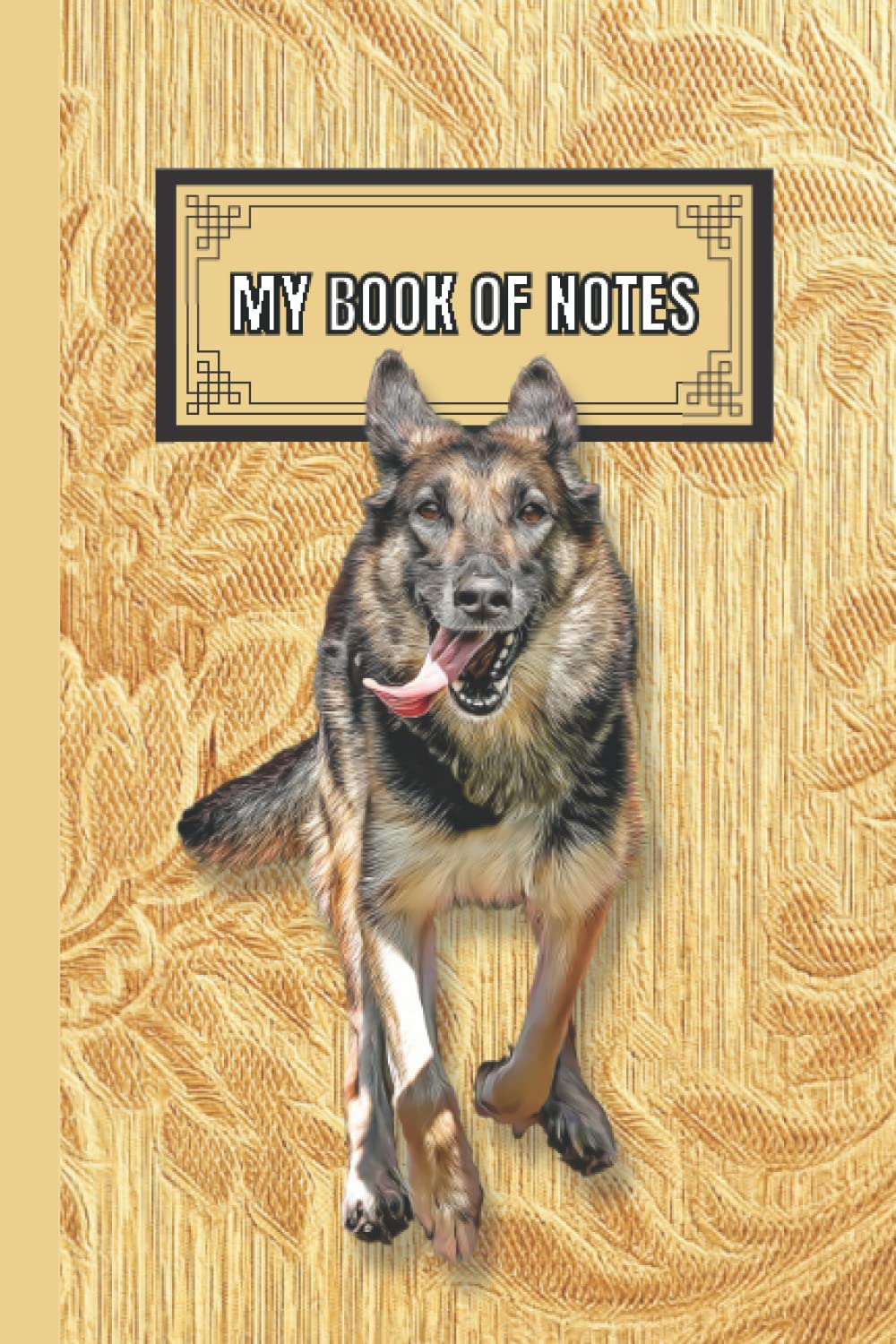 My Book of Notes: Cute Dog Notebook with a Happy Running German Shepherd Girl and Yellow Vintage Background baixar livro de graça