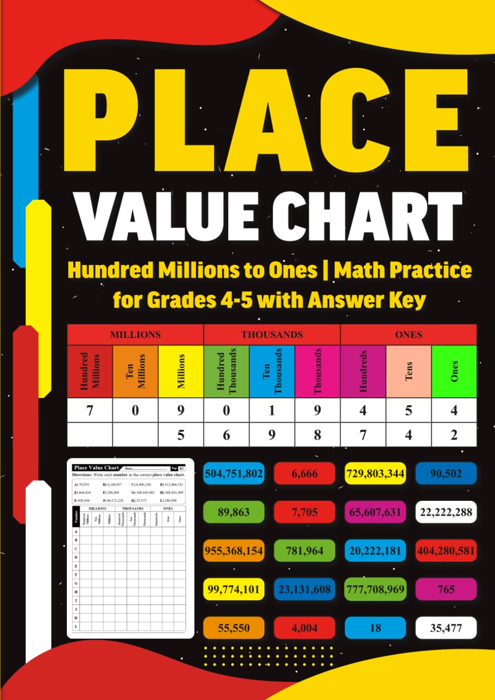 capítulo por capítulo baixar Place Value Chart: Hundred Millions to Ones | Math Practice for Grades 4–5 with Answer Key