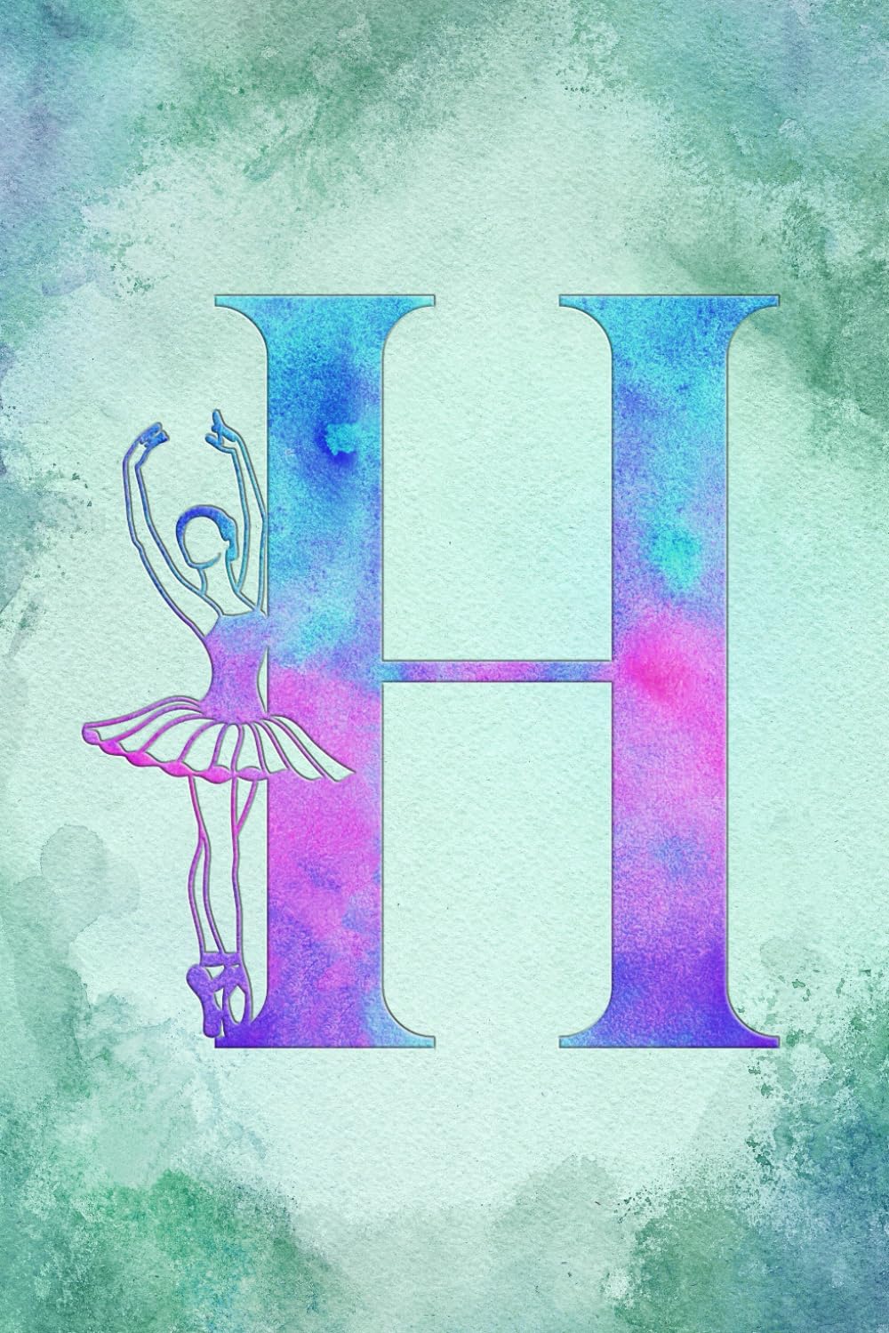 capítulo por capítulo baixar H: Letter "H" Initial Ballet Dance Monogram Notebook - Ballerina on Pink, Blue & Green Watercolor - College-Ruled Personal Journal, Writing Pad or Diary for Dancers, Girls & Women - 110 Pages, 6x9