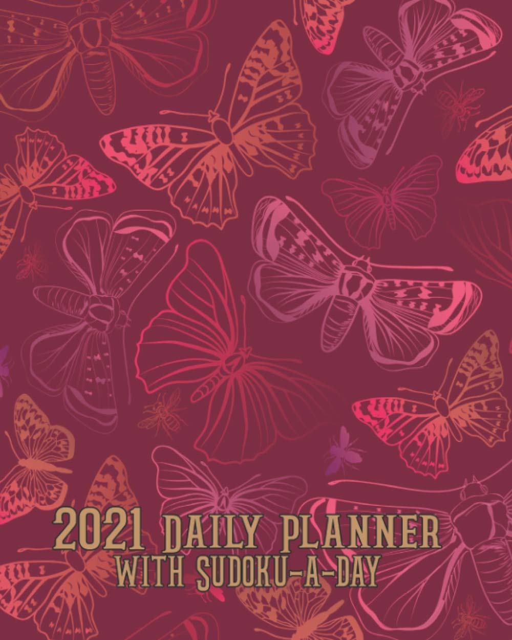 ler totalmente 2021 Daily Planner with Sudoku a Day: Red Pink Butterflies Planning by Day Calendar Jan-Dec 2021