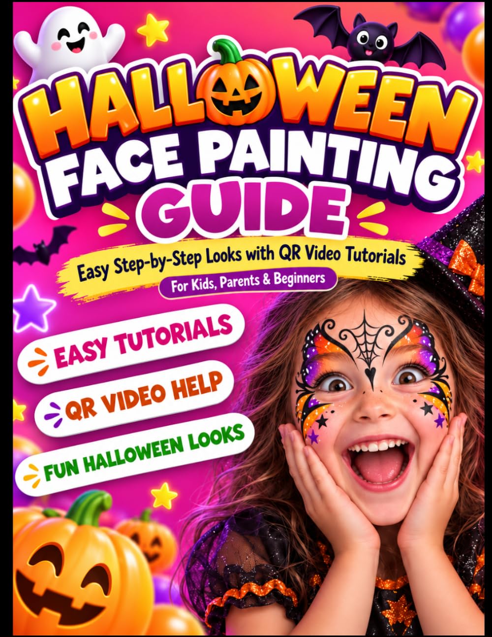 capítulo por capítulo baixar Halloween Face Painting Guide: Easy Step-by-Step Face Paint Designs for Kids, Parents & Beginners with QR Video Tutorials