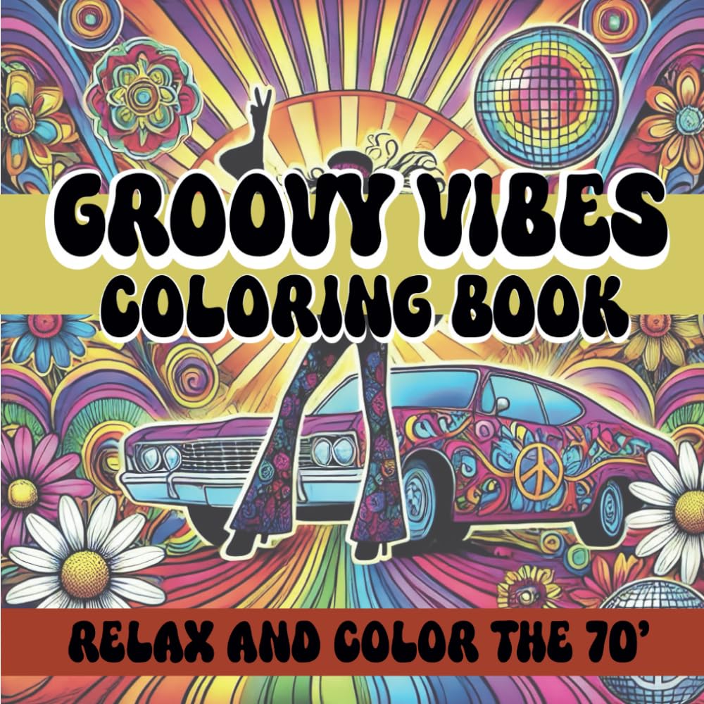 capítulo por capítulo baixar Groovy vibes: coloring book: Relax and color the 70'