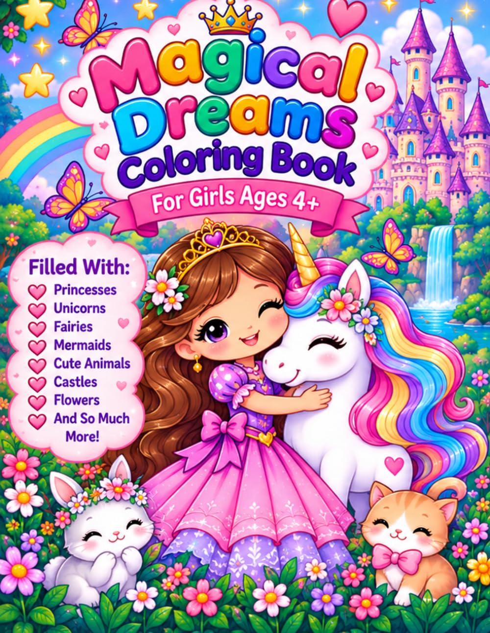 Girls Cute Princess/Unicorns/Faries/Mermaid Coloring book baixar o livro de graça