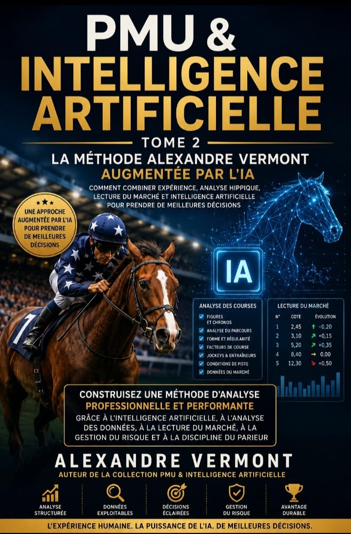 PMU & Intelligence Artificielle – Tome 2: La Méthode Alexandre Vermont Augmentée par l'IA: Analyse Hippique, Lecture du Marché, Gestion du Risque et Prise de Décision Structurée (French Edition) baixar o livro de graça