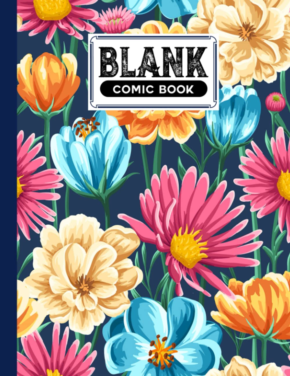 Blank Comic Book: Premium Watercolor Florals Cover Blank Comic Book, Create Your Own Story, Journal, Notebook, Sketchbook for Kids and Adults, 120 Pages - Size 8.5" x 11" Notebook by Klaus Berg baixar livro de graça