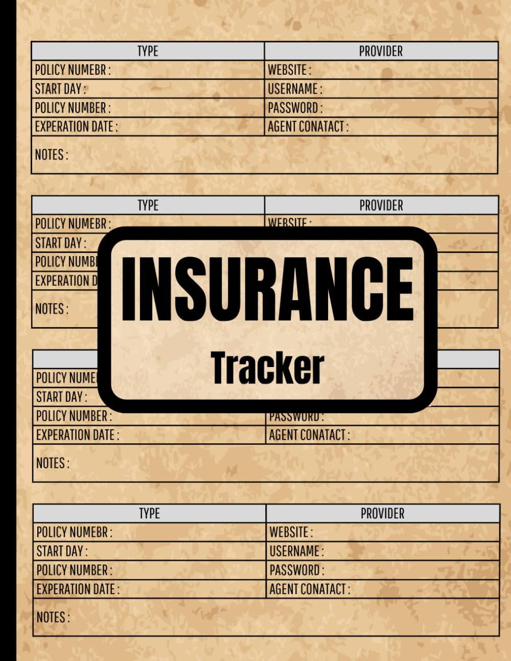Insurance Tracker: Your Ultimate Guide for Organizing and Monitoring Policies - 8.5x11, 120 Pages baixar o livro de graça