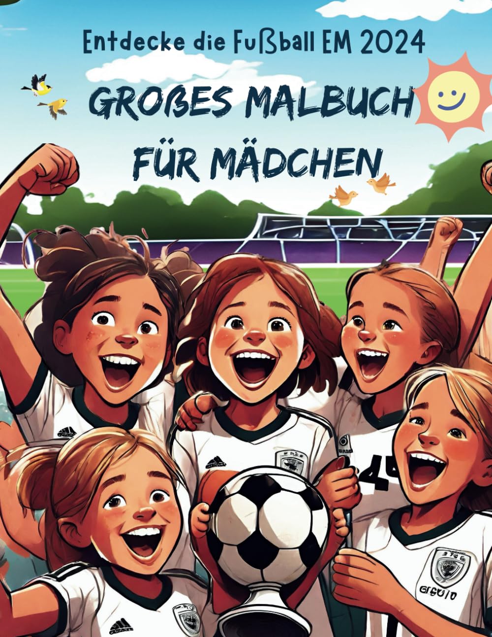 ler totalmente Großes Malbuch für Mädchen – Entdecke die Fußball EM 2024 in Deutschland: Das perfekte Geschenk für Kinder und alle Fußballfans – Mach mit und hab Spaß! (German Edition)