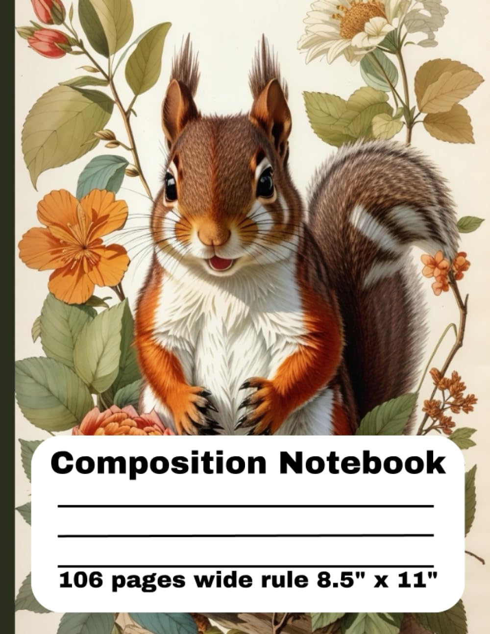 Squirrel Vintage Botanical notebook: Cute Aesthetic Journal For School, College, Office, Work With Wide Lined baixar livro de graça