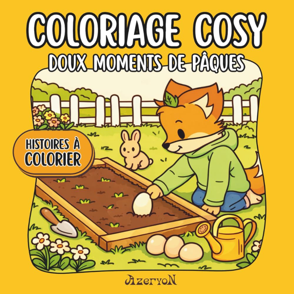 ler totalmente Coloriage Pâques Cosy: Doux Moments de Pâques - Azeryon: Livre d'histoires courtes à colorier, Azeryon fête Pâques, 40 illustrations cosy pour tous... - Histoires à Colorier) (French Edition)