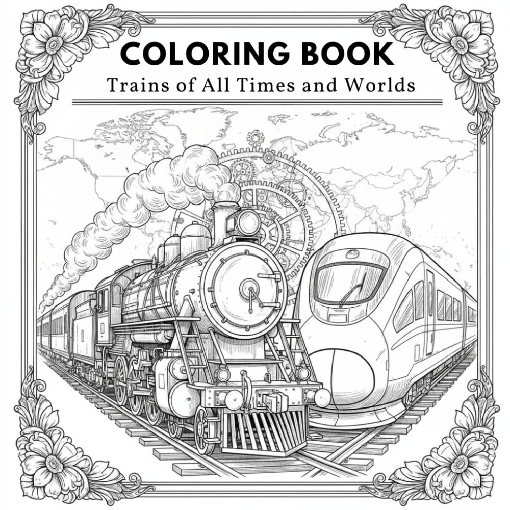 Trains of All Times and Worlds: Color the Rail Legends from Steam to High-Speed! baixar o livro de graça