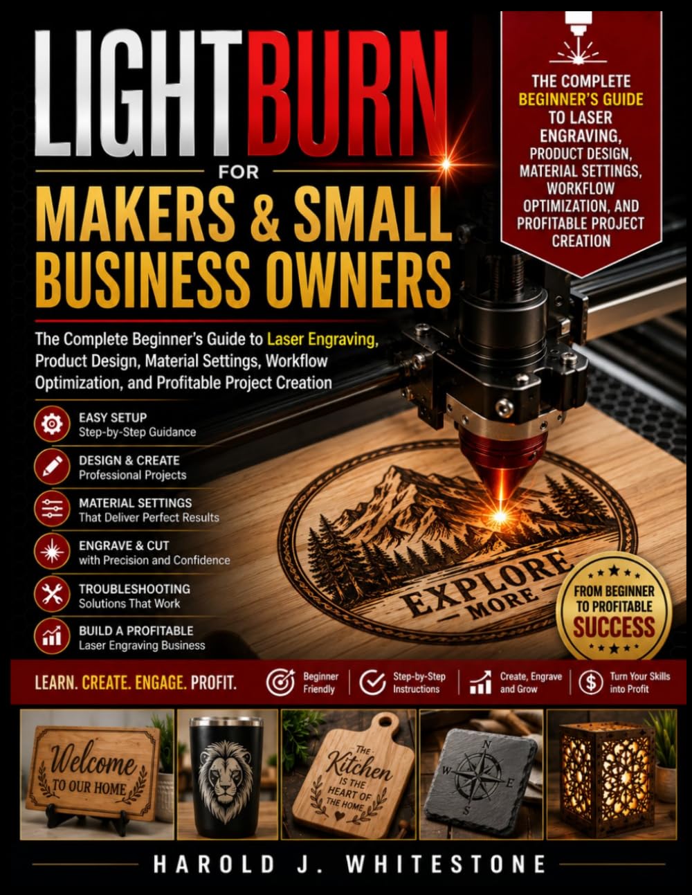 capítulo por capítulo baixar LightBurn for Makers and Small Business Owners: The Complete Beginner's Guide to Laser Engraving, Product Design, Material Settings, Workflow Optimization, and Profitable Project Creation