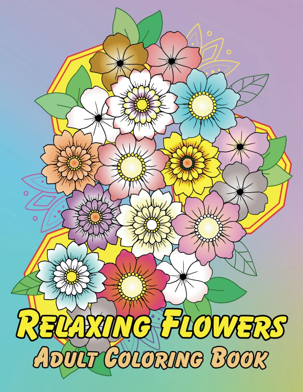 Relaxing Flowers Adult Coloring Book: De-stress with Beautiful Flower Patterns baixar o livro de graça