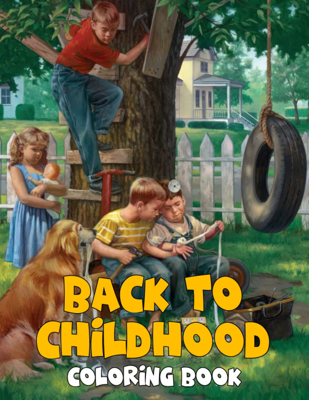 Back To Childhood Coloring Book: Rediscover Your Inner Child With Vintage Coloring Pages Peaceful Illustration Gift Idea For Adults Anxiety Relieving baixar livro de graça