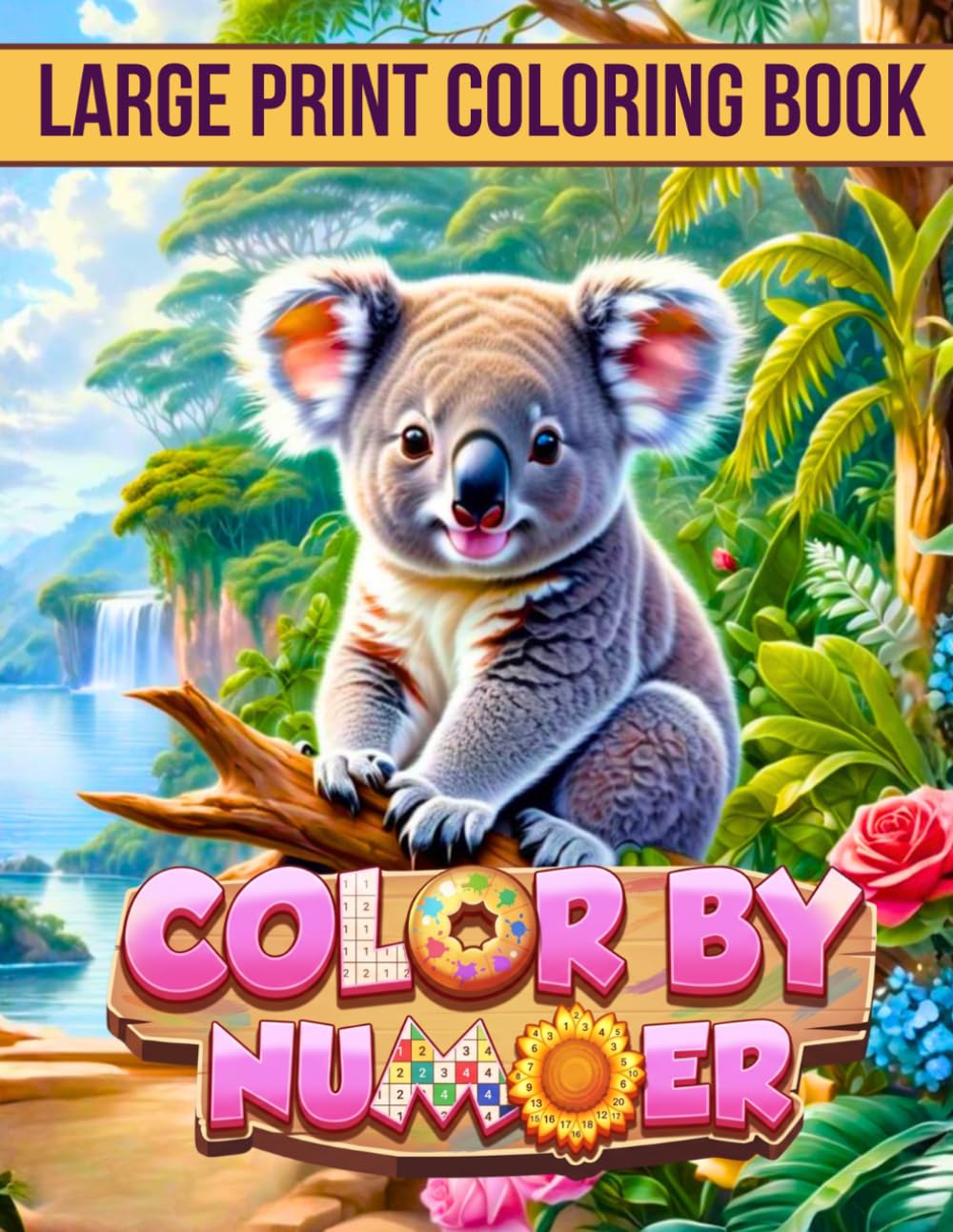 ler totalmente Large Print Color by Number Coloring Book: Cute Animal Coloring Book with Easy Pages for Kids, Teens, Adults & Seniors – Beginner Friendly Fun and Relaxing Designs
