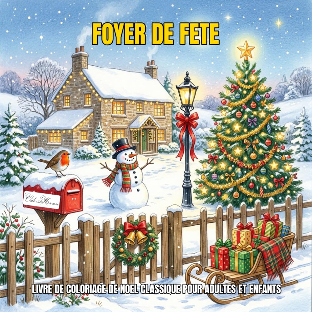 Home for the Holidays - Foyer de Fete: Livre de Coloriage de Noel Classique pour Adultes et Enfants: 60 Scenes Chaleureuses de Noel traditionnelles... a impression recto simple (French Edition) baixar o livro de graça