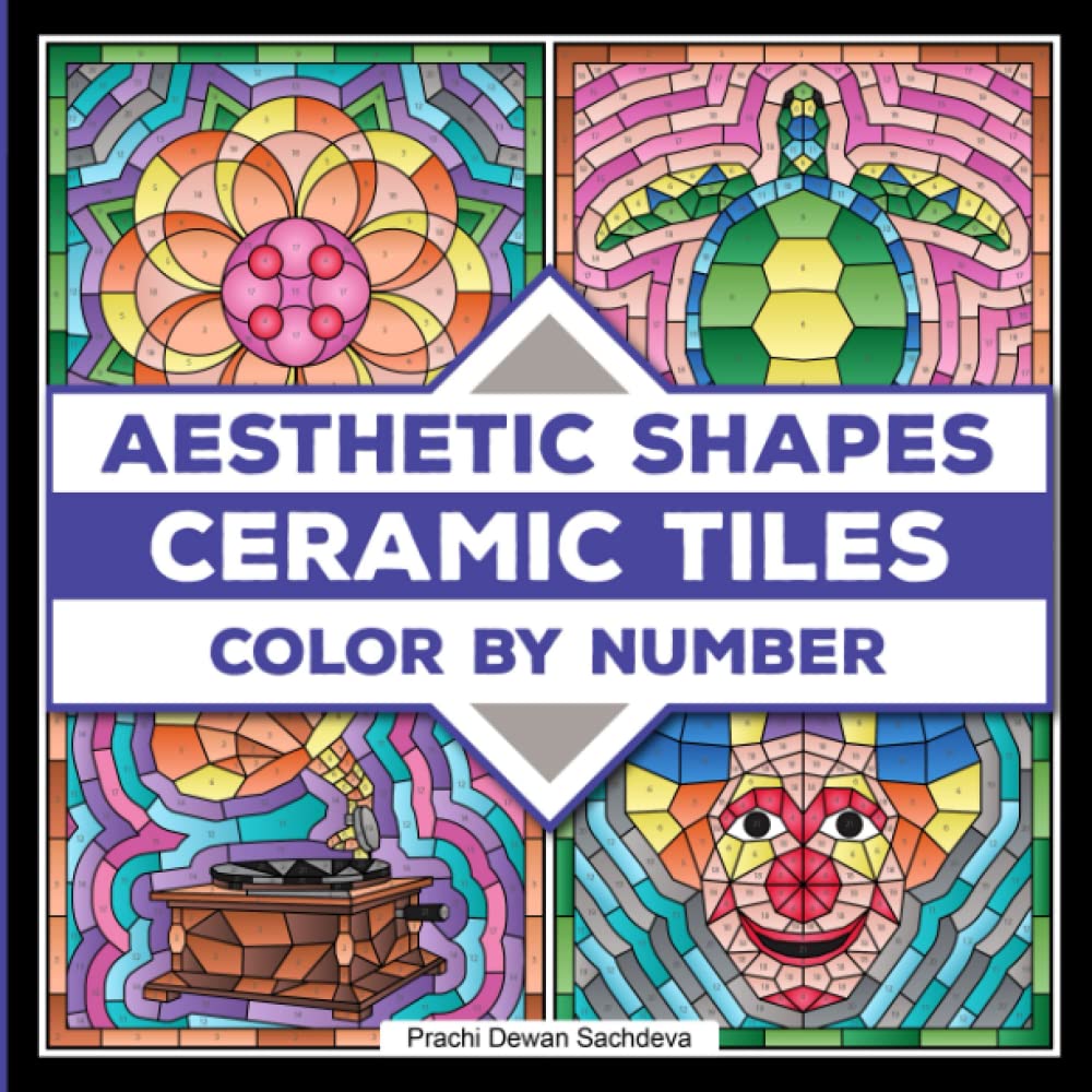 capítulo por capítulo baixar Ceramic Tiles Aesthetic Shapes - Color By Number: A coloring book on Ceramic Stone, Porcelain, Terra Cotta, Glass Mosaic, Tile Art designs for kids and adults (Ceramic Tiles Coloring Book for Adults)