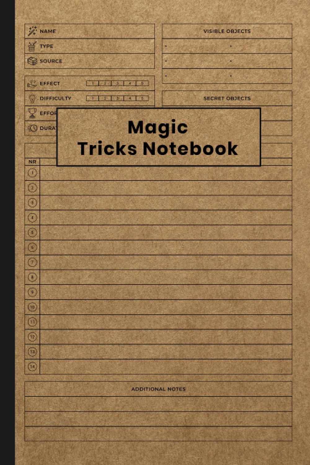 capítulo por capítulo baixar Magic Tricks Notebook: Planner, Journal, Tracker To Record Your Magic Trick, Magic Trick Gift for Magicians, Magic Lovers, Vintage Brown Cover