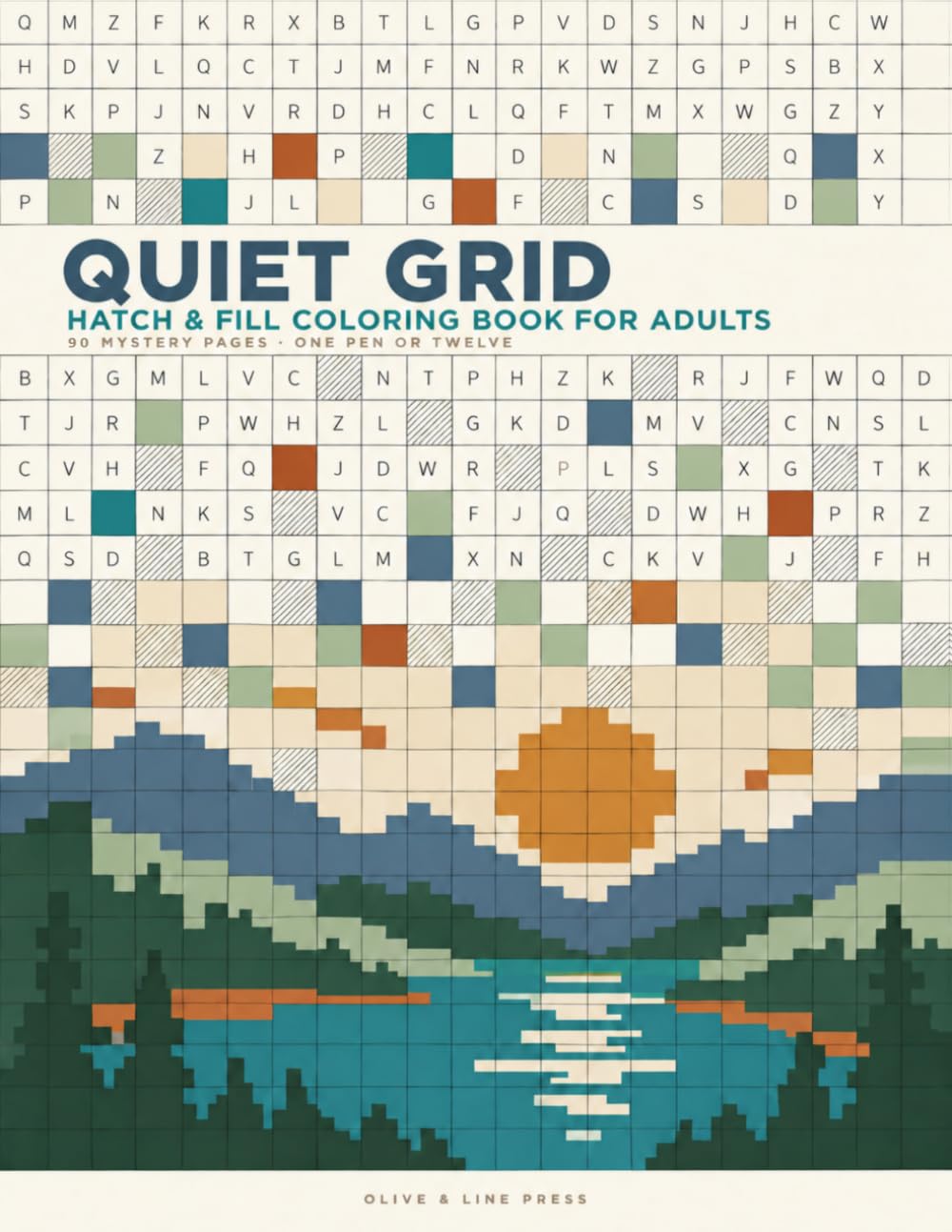 ler totalmente Quiet Grid: Hatch and Fill Coloring Book for Adults: 90 Mystery Grids That Hide Their Picture Until You're Nearly Done — One Pen or Twelve, Nothing to Draw, Solutions Index Included