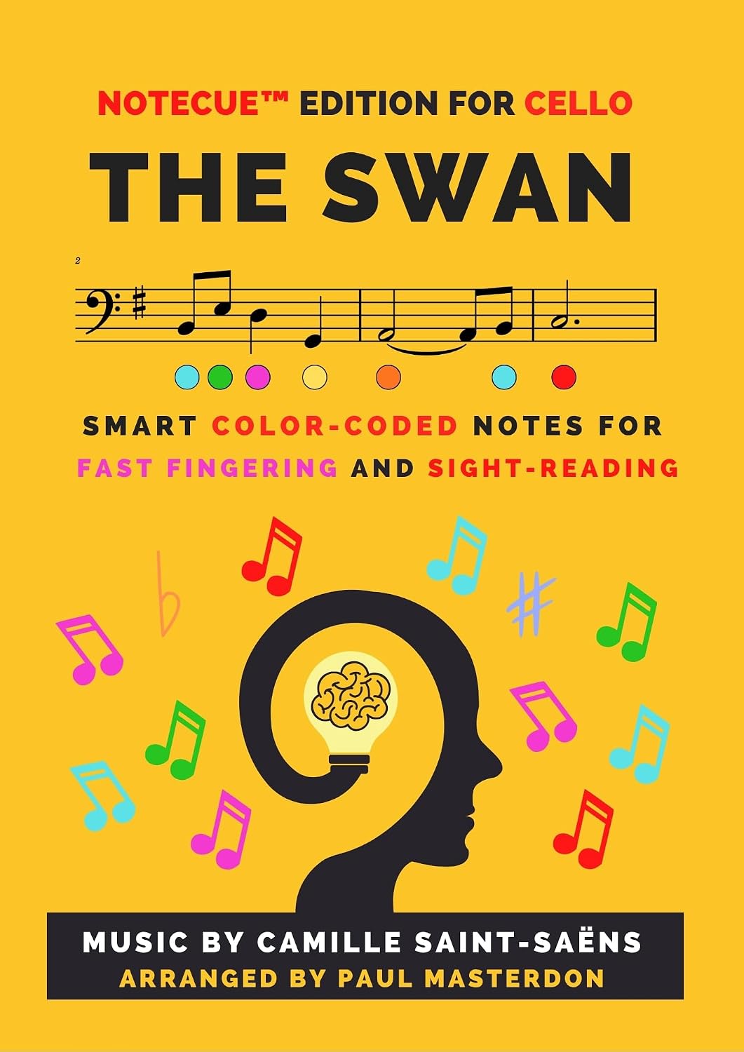 capítulo por capítulo baixar The Swan, from Carnival of the Animals - Sheet Music for Cello (Notecue™ Edition): Mnemonic Color-Coded Notes to Fast Wire Fingering & Sight Reading (Cello Mnemonics Book 4) (English Edition)