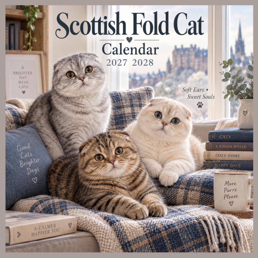 capítulo por capítulo baixar Scottish Fold Cat Calendar 2027 2028: 18 Months of Folded-Ear Charm, Round-Eyed Portraits, Cozy Moments, and Monthly Notes