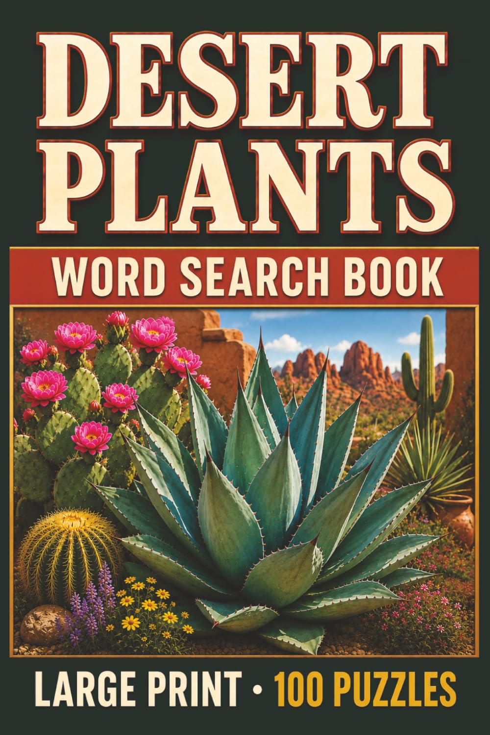 Desert Plants Word Search Book: Large Print Puzzle Collection with 100 Word Searches on Desert Plants, Wildflowers, Shrubs, Cactus, Succulents, and Southwest Landscapes baixar o livro de graça