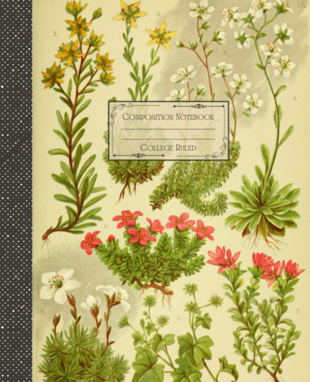 ler totalmente Vintage Botanical Floral Composition Notebook College Ruled: Antique Botanical Floral Illustration | Classic Composition Notebook for Writing and... for College Students, School and Work.