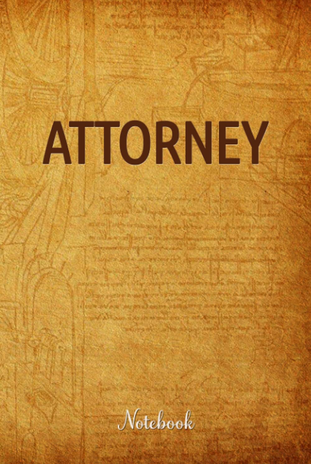 Attorney: Classy Hardcover Notebook, Blank Lined Composition Writing Journal, Vintage Style Cover Design, 6x9 Ruled Notebook to Write Memories, Letters, Notes (For Men, Women) baixar o livro de graça