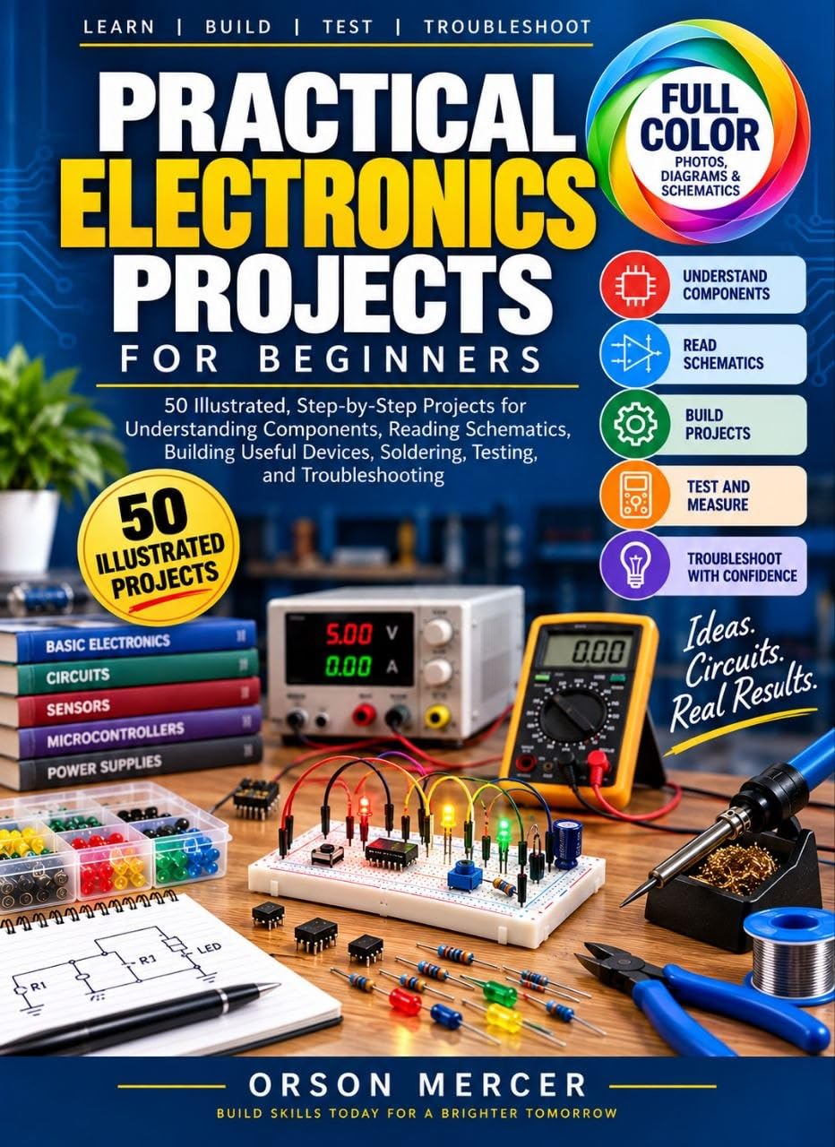 capítulo por capítulo baixar Practical Electronics Projects for Beginners: 50 Illustrated, Step-by-Step Projects for Understanding Components, Reading Schematics, Building Useful Devices,... and Troubleshooting (English Edition)