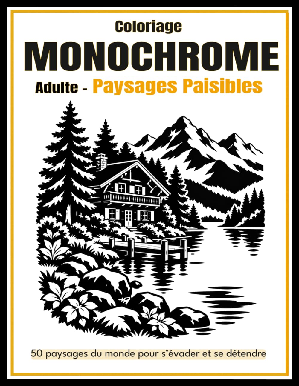 ler totalmente Coloriage Monochrome Adulte – Paysages Paisibles: 50 paysages du monde pour s’évader et se détendre (Colori & Relax) (French Edition)
