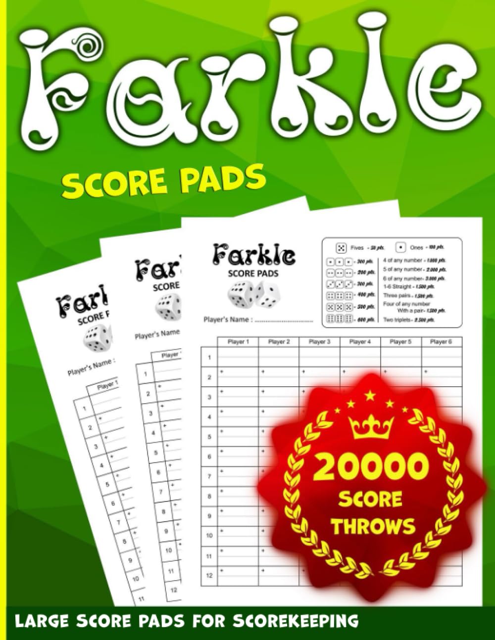 Farkle Score Sheets: Farkle Score Cards 120 Large Score Cards for Scorekeeping With Size 8.5 x 11 inches ( Farkle Game ) baixar livro de graça