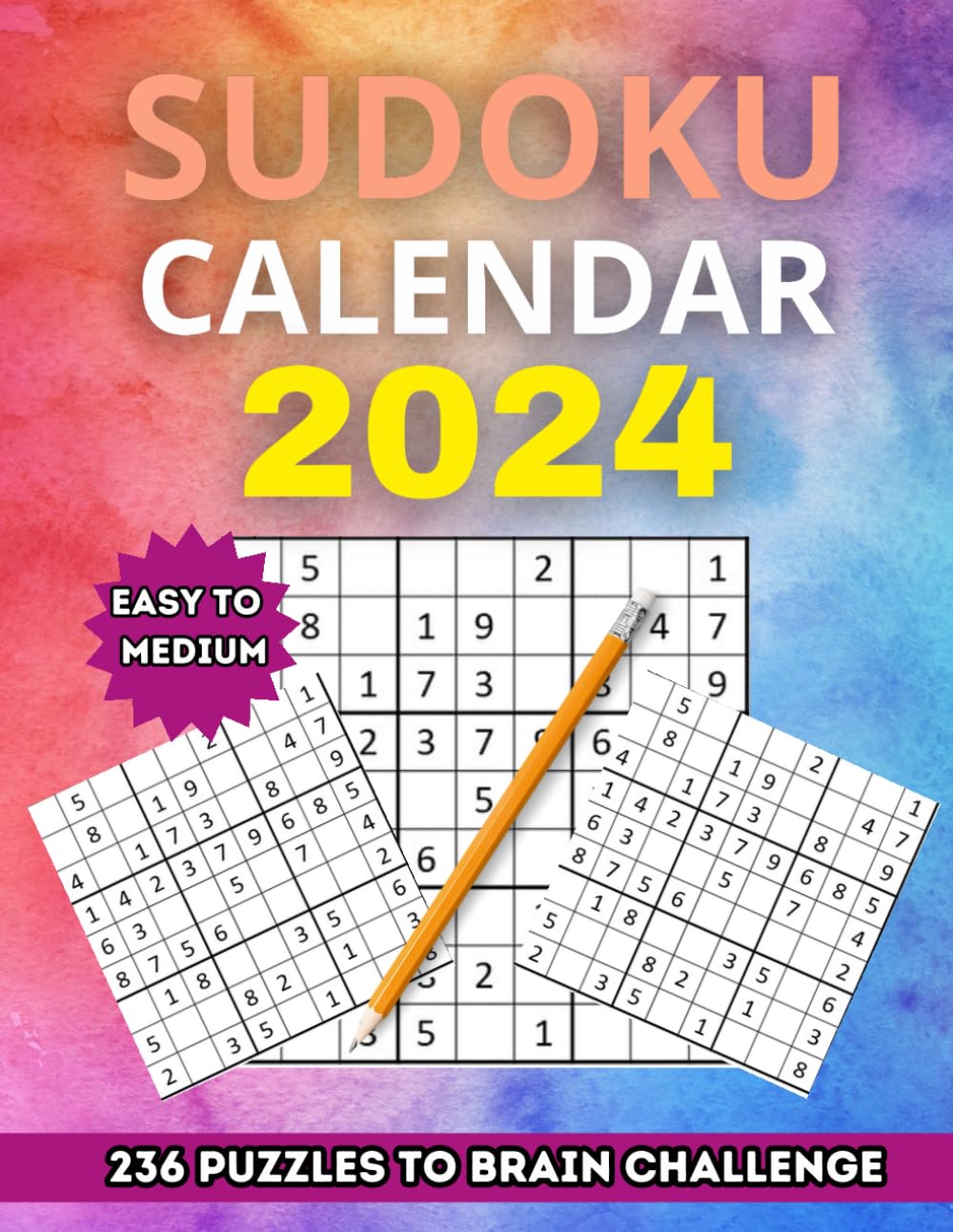 capítulo por capítulo baixar Sudoku Calendar 2024: large print seniors Fun and Relaxing, Brain Exercise, 8.5 x 11 inches, for Stress Relief.