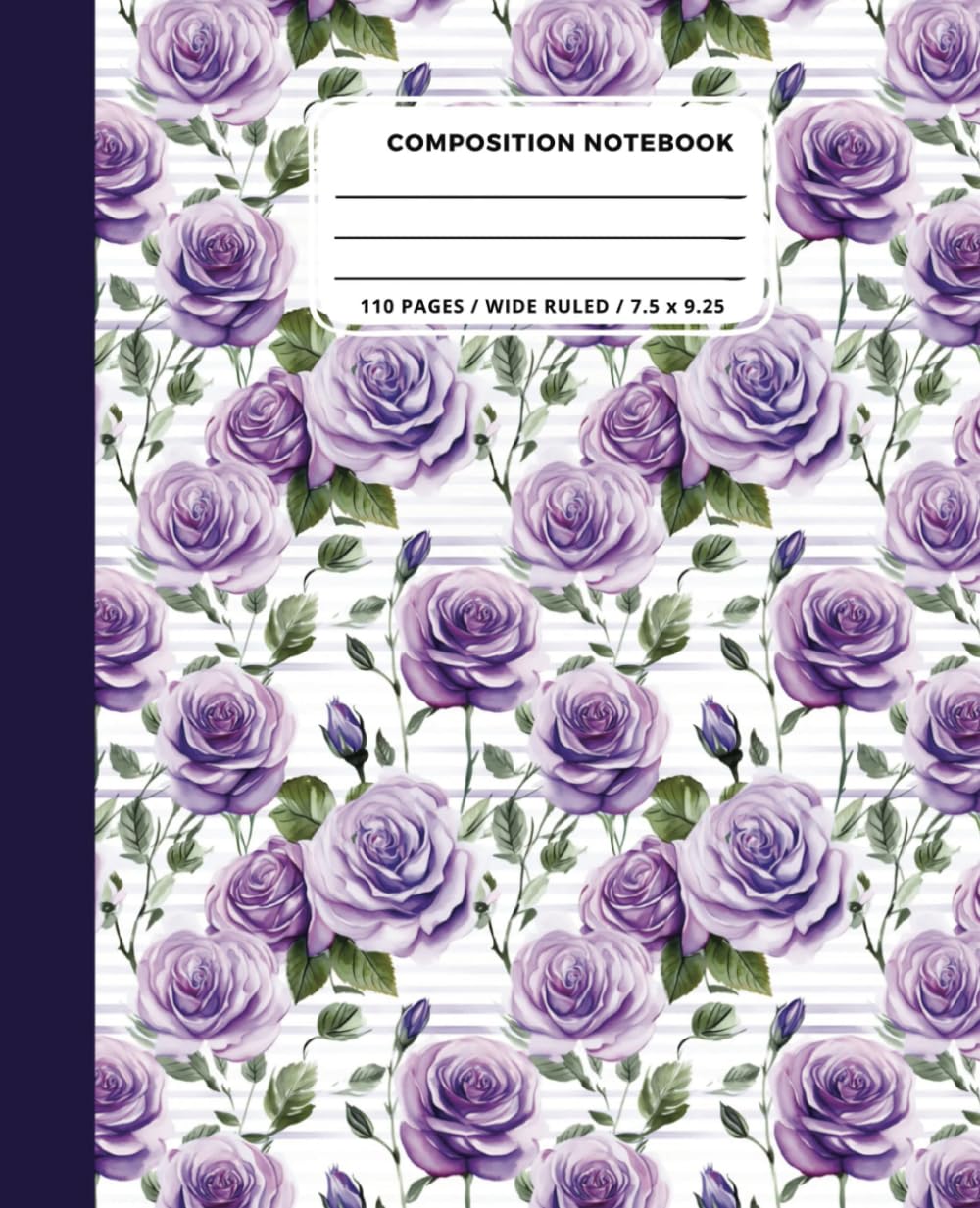 Composition Notebook: Purple Vintage Roses Illustration | Floral Aesthetic Journal For College, Students, School, Work, Office | Wide Lined baixar livro de graça