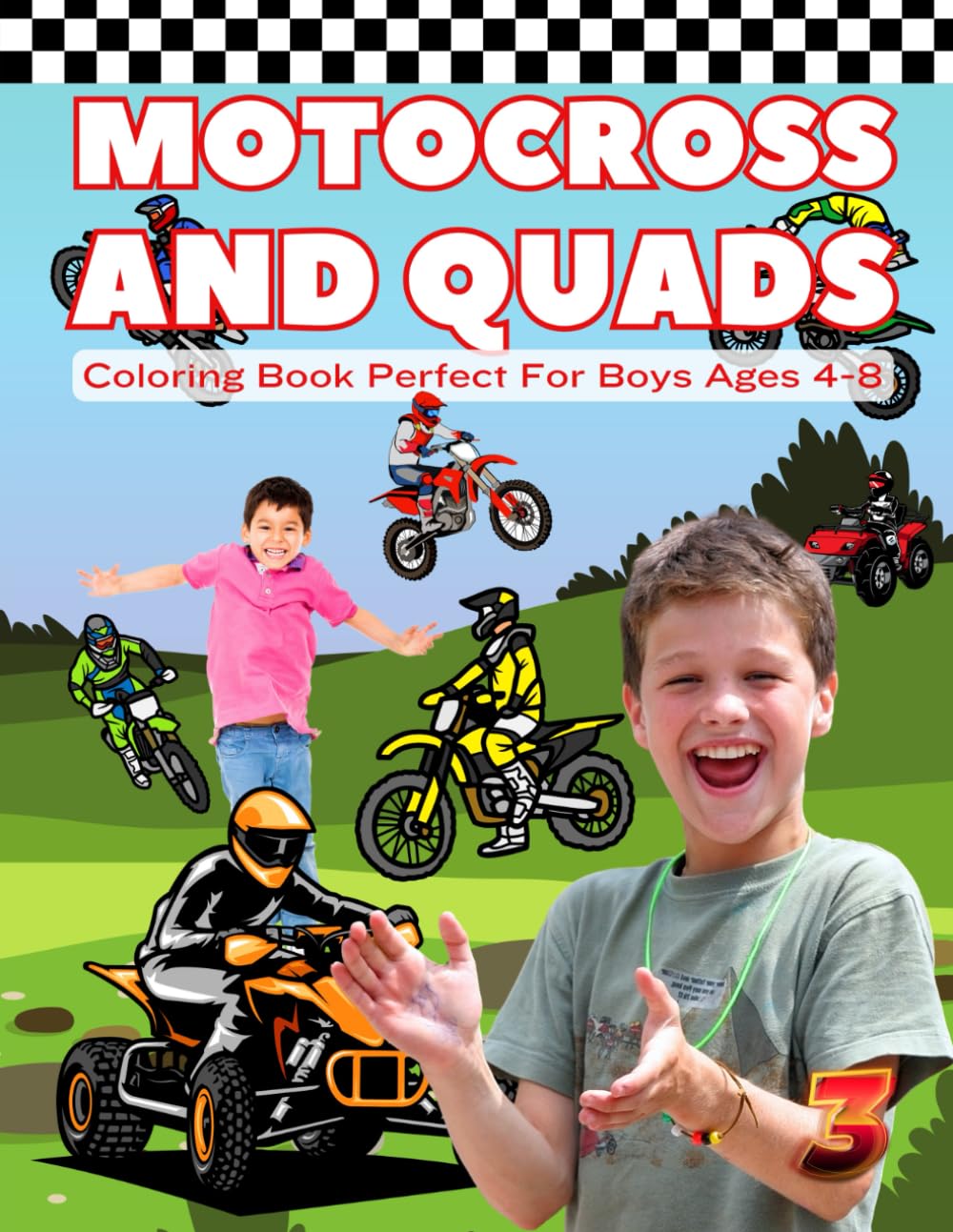 Motocross and Quads Coloring Book Perfect For Boys Ages 4-8: Large and Easy Coloring Pages For Young Boys (The Car Adventure) baixar o livro de graça