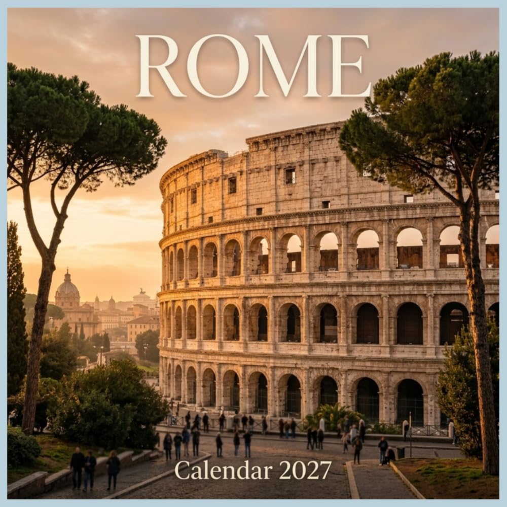 ler totalmente Rome Calendar 2027: Discover the ancient marvels, romantic piazzas, and golden timeless beauty of the Eternal City