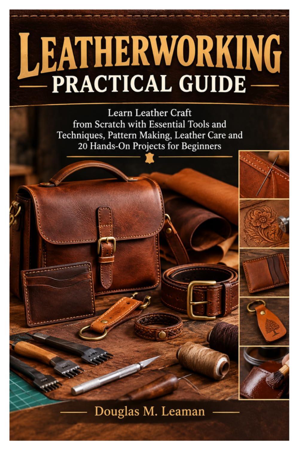 ler totalmente Leatherworking Practical Guide: Learn Leather Craft from Scratch with Essential Tools and Techniques, Pattern Making, Leather Care and 20 Hands-On Projects for Beginners