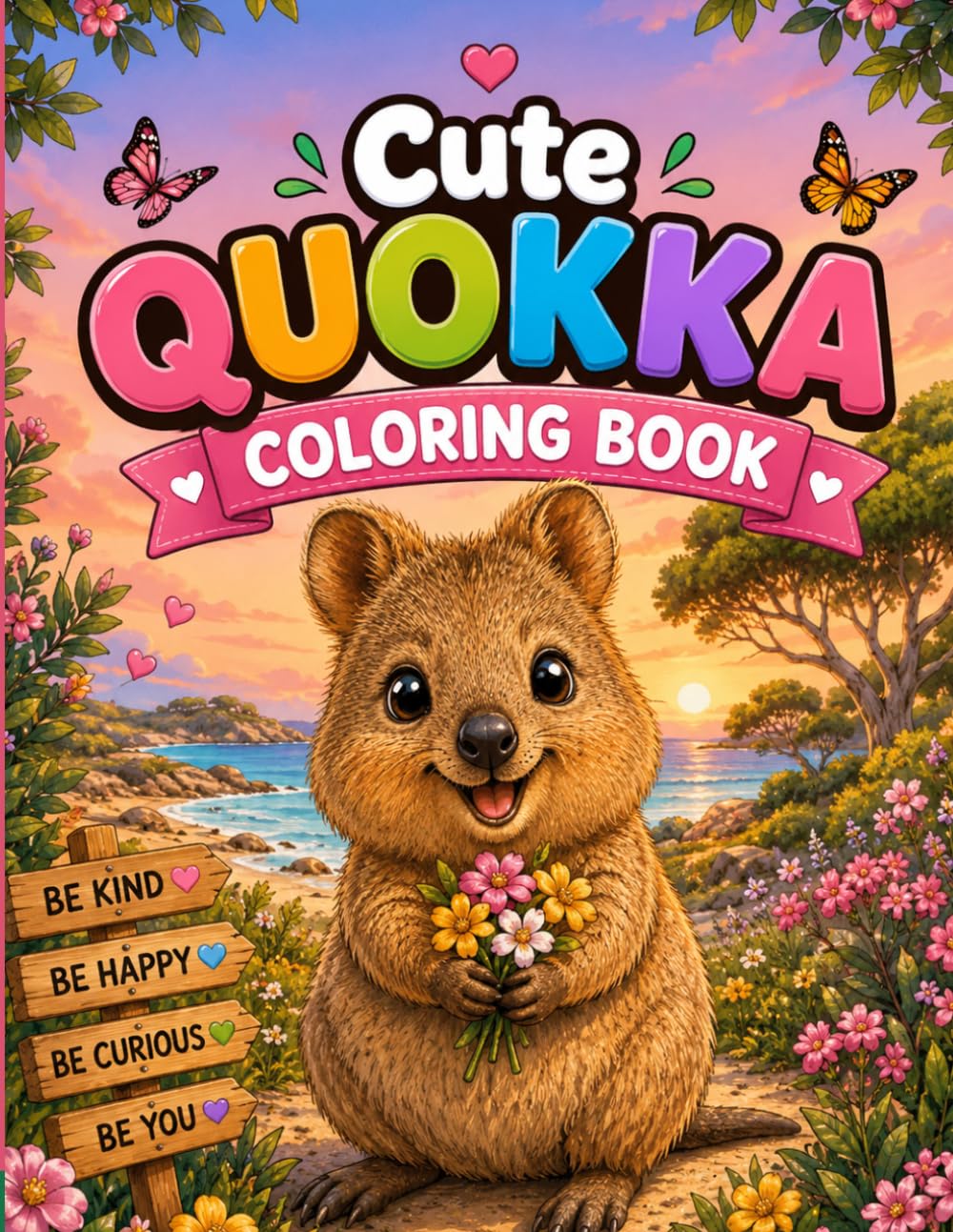 capítulo por capítulo baixar Cute Quokka Coloring Book: Adorable Happy Little Animals in Charming Floral and Nature Scenes for Kids, Teens, and Grown-Ups