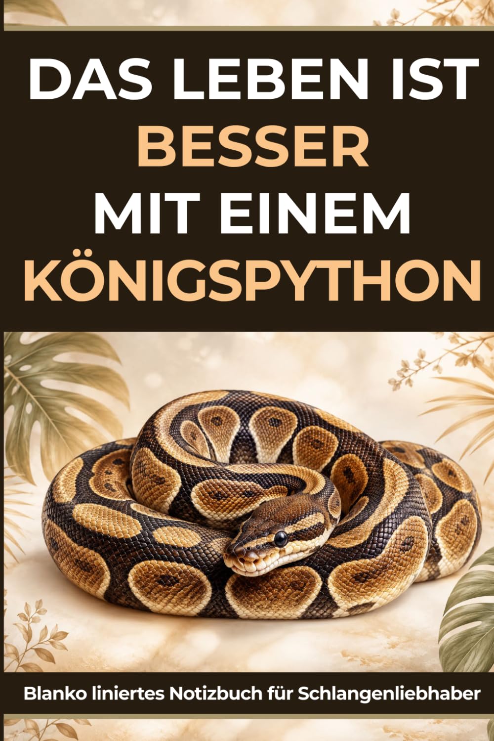 Königspython Notizbuch: Blanko liniertes Journal mit 60 Sprüchen und Fakten für Schlangenliebhaber, Reptilienliebhaber und Königspython-Besitzer baixar livro de graça