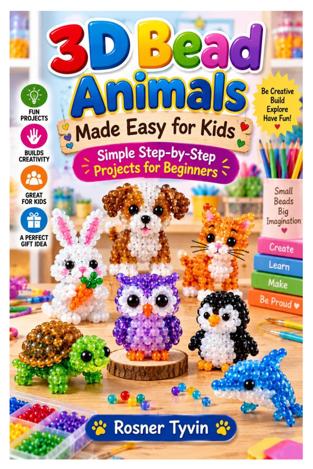 ler totalmente 3D Bead Animals Made Easy for Kids: Simple Step-by-Step Projects for Beginners