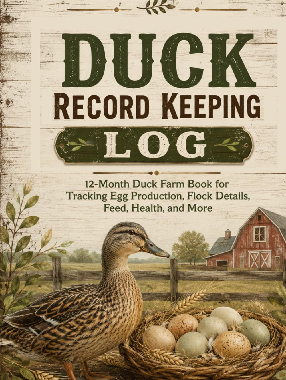 ler totalmente Duck Record Keeping Log: 12-Month Duck Farm Record Book for Tracking Egg Production, Flock Details, Feed, Health, Coop Care, Sales and Hatching
