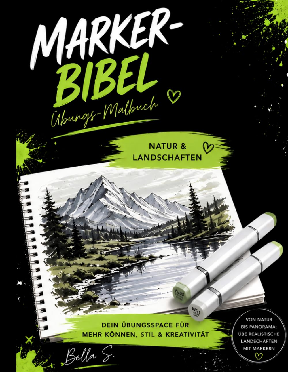 MARKER-BIBEL – Übungs-Malbuch Natur & Landschaften Illustration | Übungsvorlagen für Alkoholmarker | Workbook für Blending, Gewässer, Jahreszeiten, Himmel, Bäume & Blätter (German Edition) baixar o livro de graça